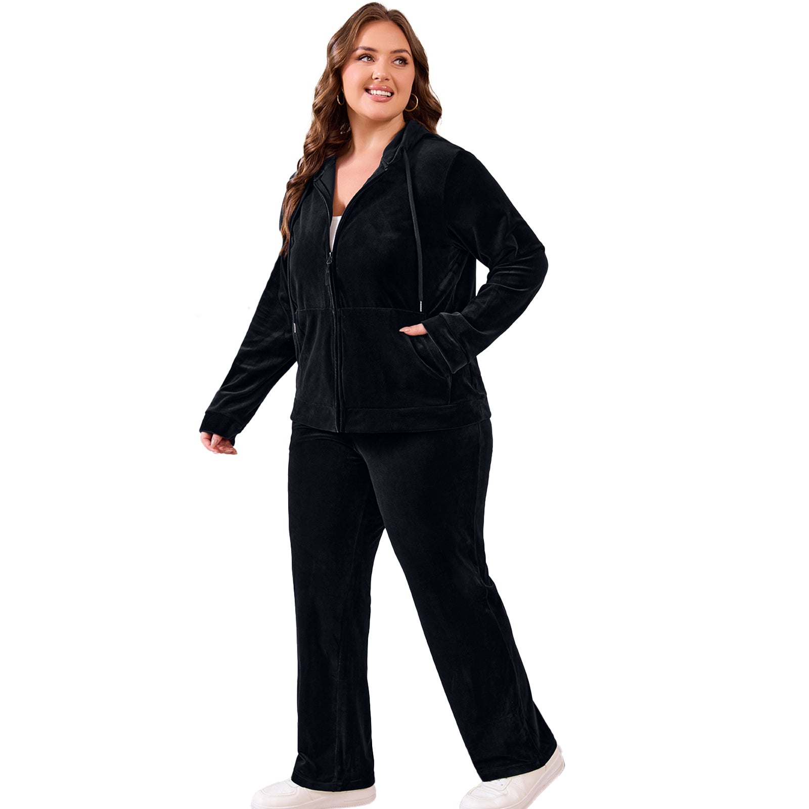 The Plush Velour Lounge Set - Plus Size