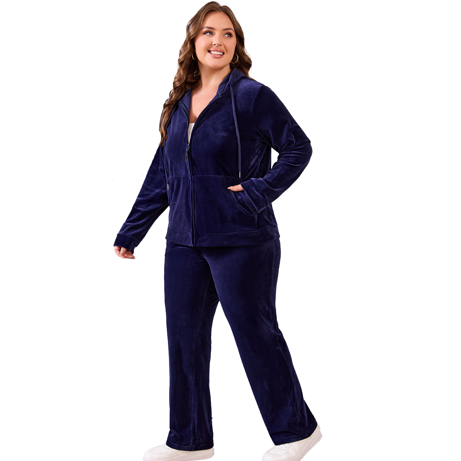 The Plush Velour Lounge Set- Plus Size