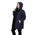 Mid-Length Packable Puffer Coat - Plus Size