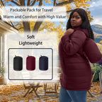 The Classic Quilted Packable Puffer Coat with Zip-Off Hood - Plus Size