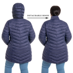 The Detachable Hood Packable Puffer Coat - Plus Size
