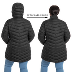 The Detachable Hood Packable Puffer Coat - Plus Size