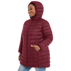 The Detachable Hood Packable Puffer Coat - Plus Size