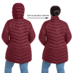 The Detachable Hood Packable Puffer Coat - Plus Size