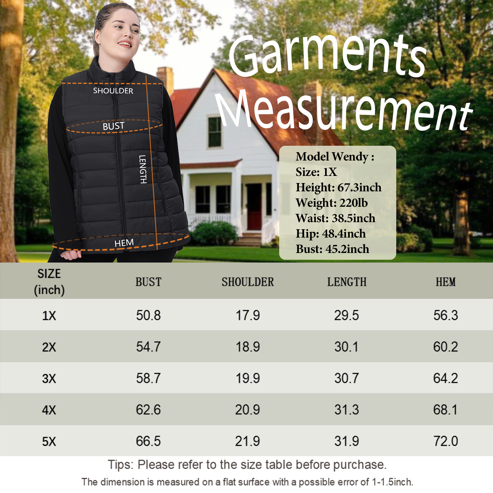 The Classic Stand-Collar Packable Vest - Plus Size