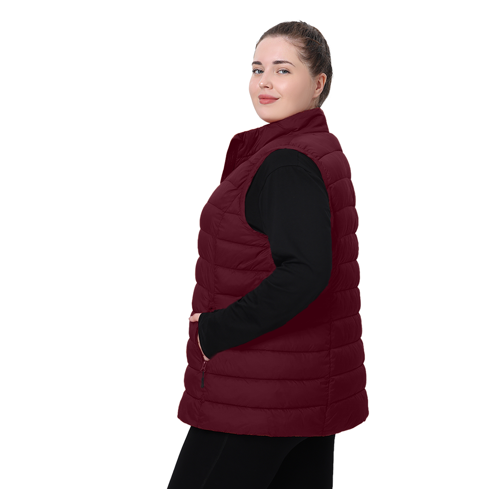 The Classic Stand-Collar Packable Vest - Plus Size