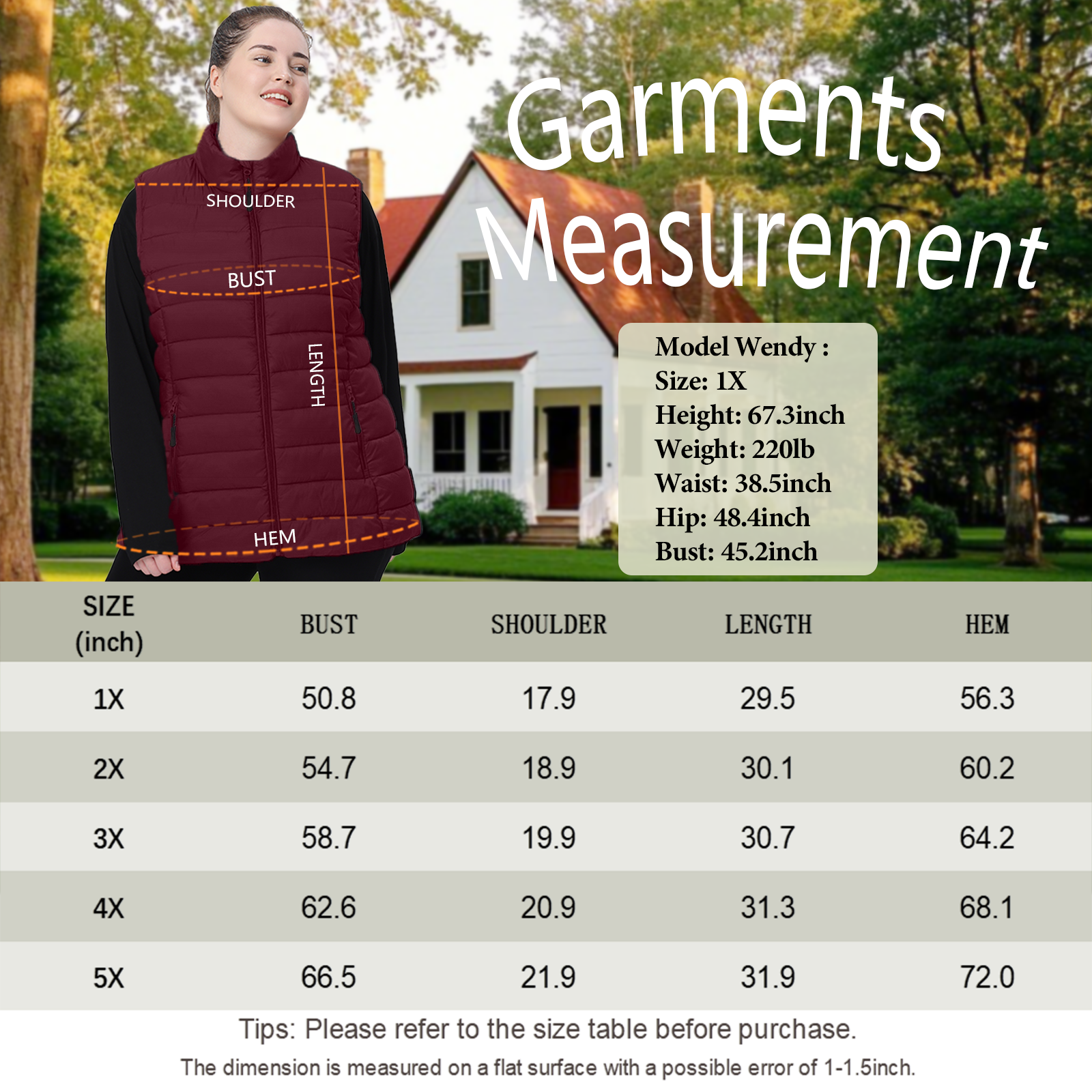 The Classic Stand-Collar Packable Vest - Plus Size