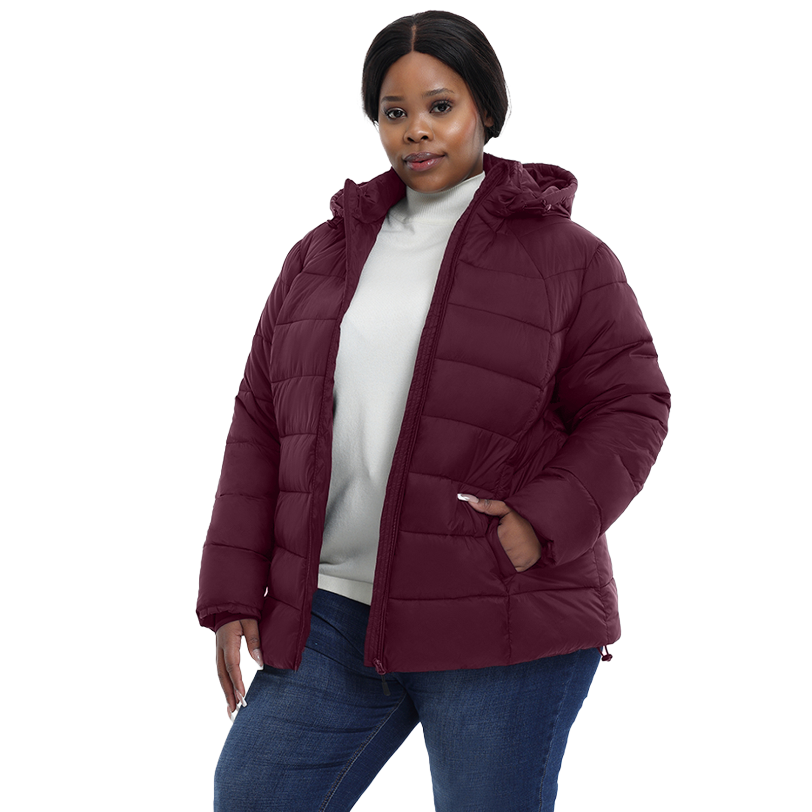 The Everyday Classic Hooded Puffer Jacket - Plus Size