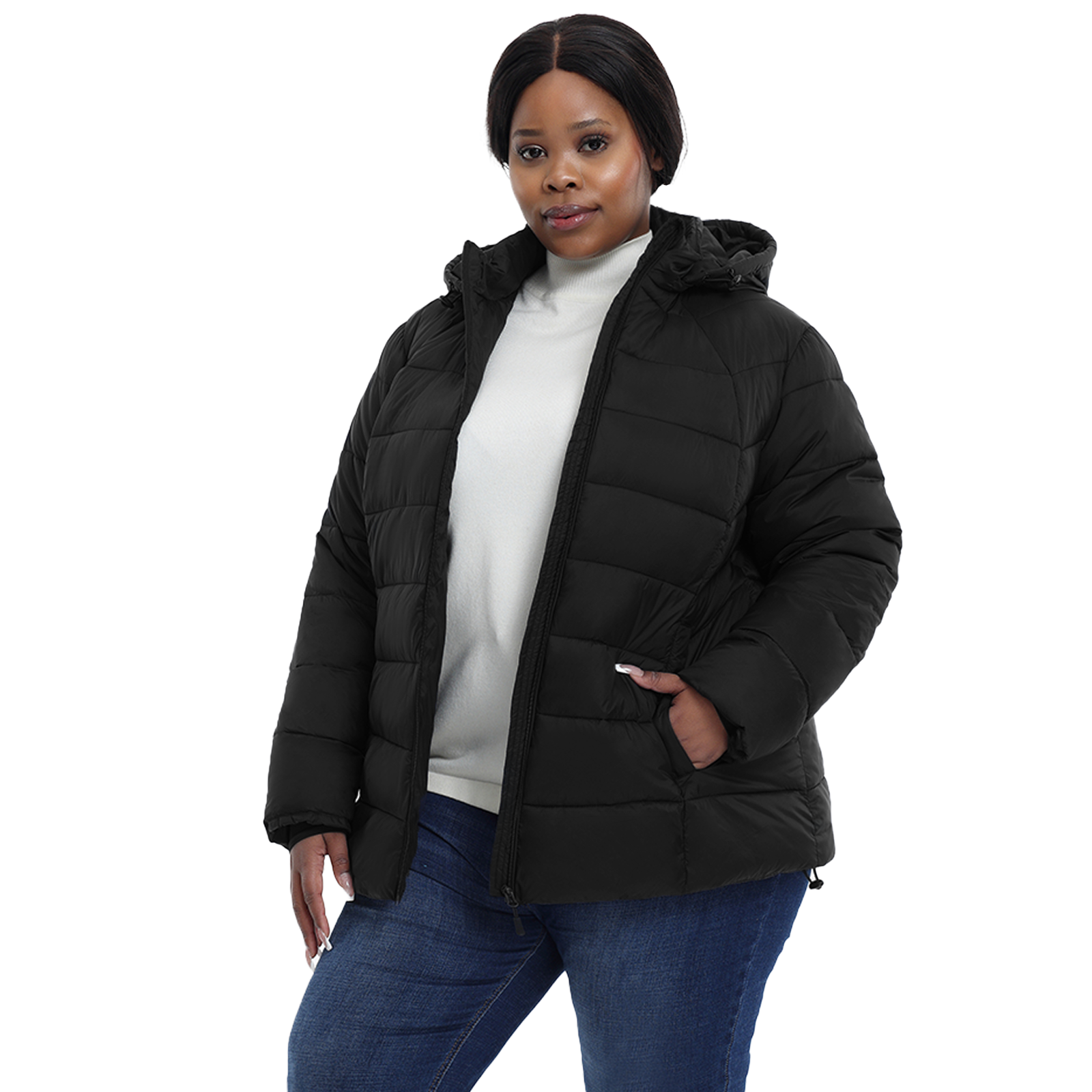 The Everyday Classic Hooded Puffer Jacket - Plus Size