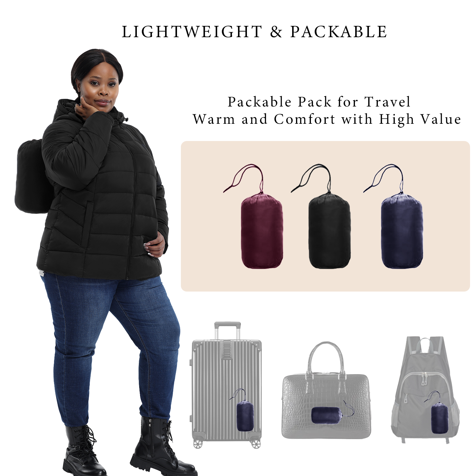 The Everyday Classic Hooded Puffer Jacket - Plus Size