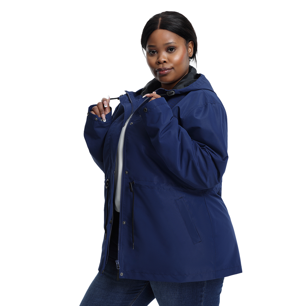 The Lightweight Drawstring Windbreaker - Plus Size