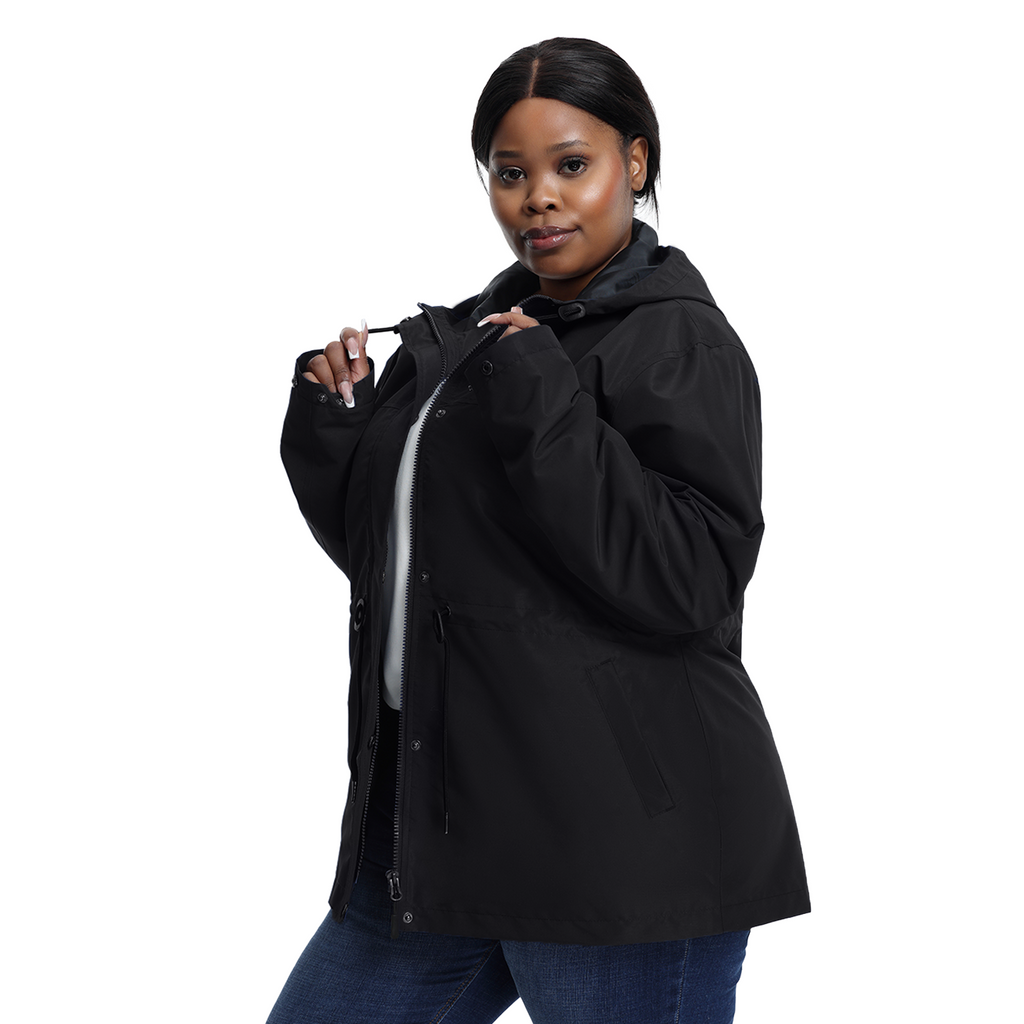 The Lightweight Drawstring Windbreaker - Plus Size