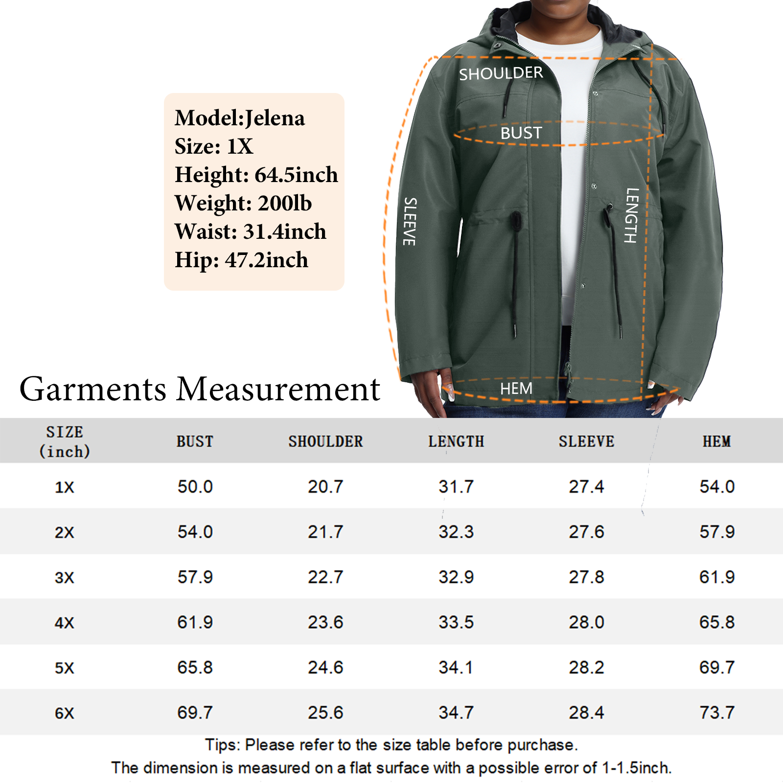 The Lightweight Drawstring Windbreaker - Plus Size