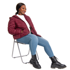 The Chevron Quilted Detachable Hood Puffer - Plus Size
