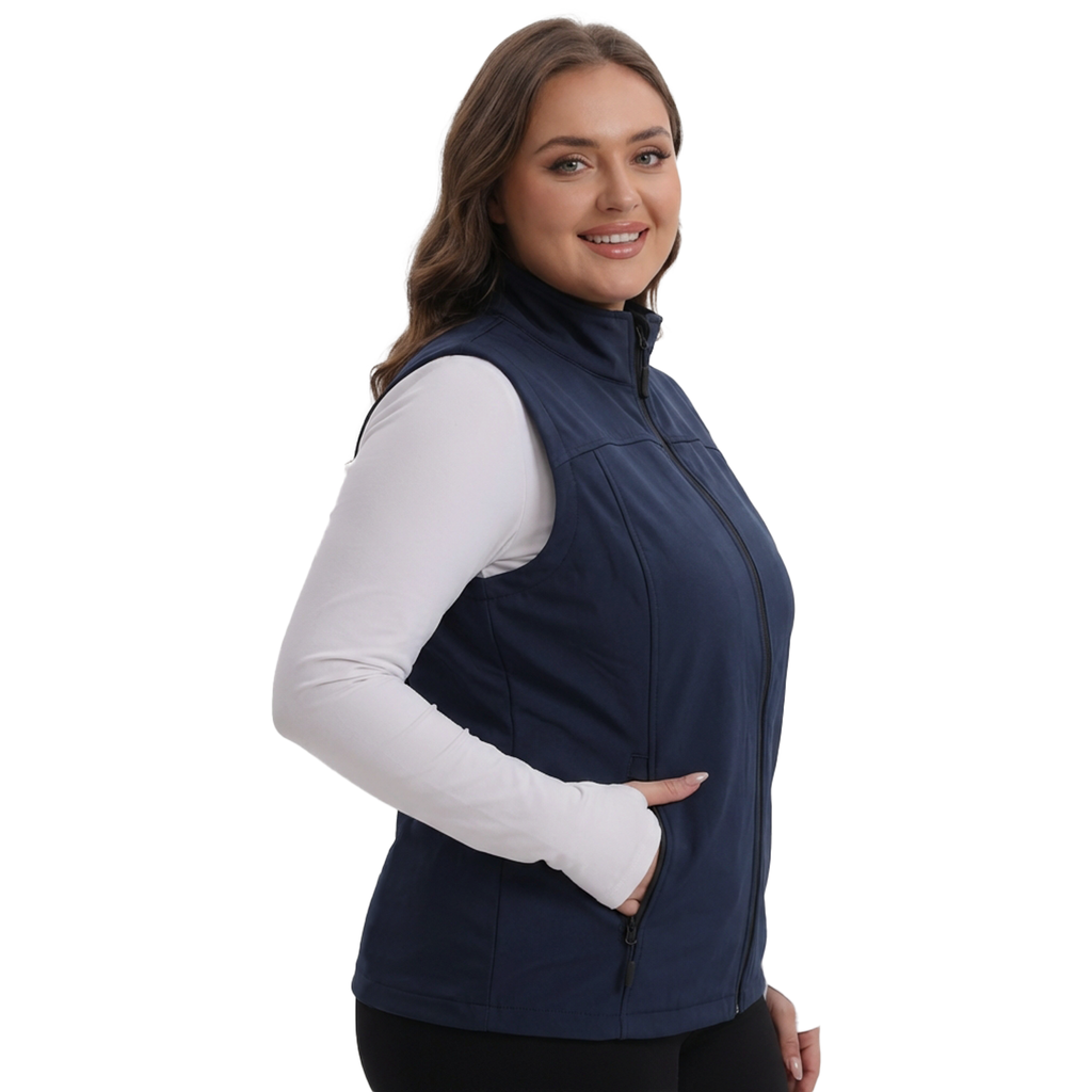 The Fleece-Lined Softshell Vest - Plus Size