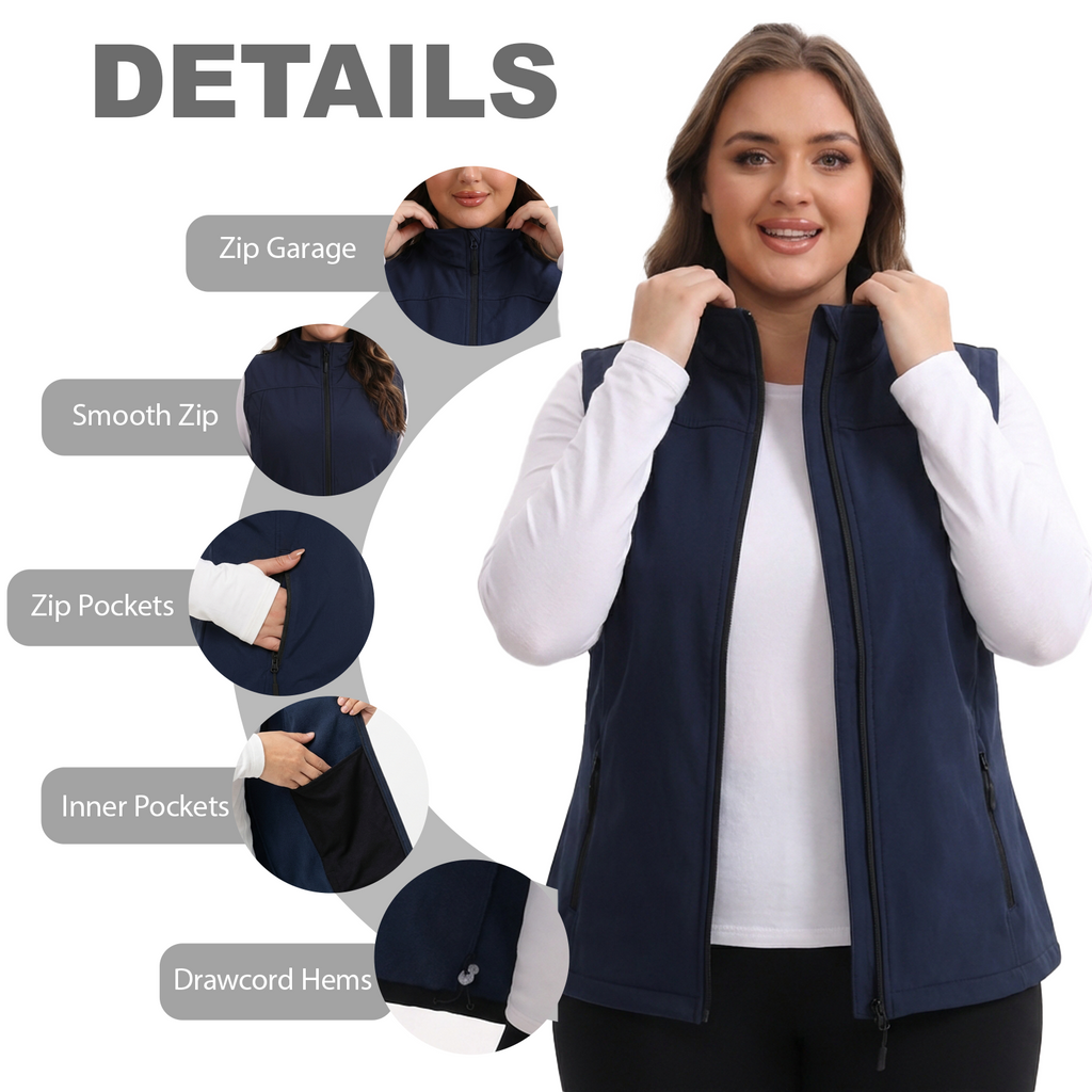 The Fleece-Lined Softshell Vest - Plus Size
