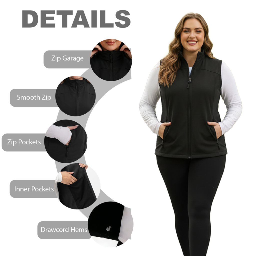 The Fleece-Lined Softshell Vest - Plus Size
