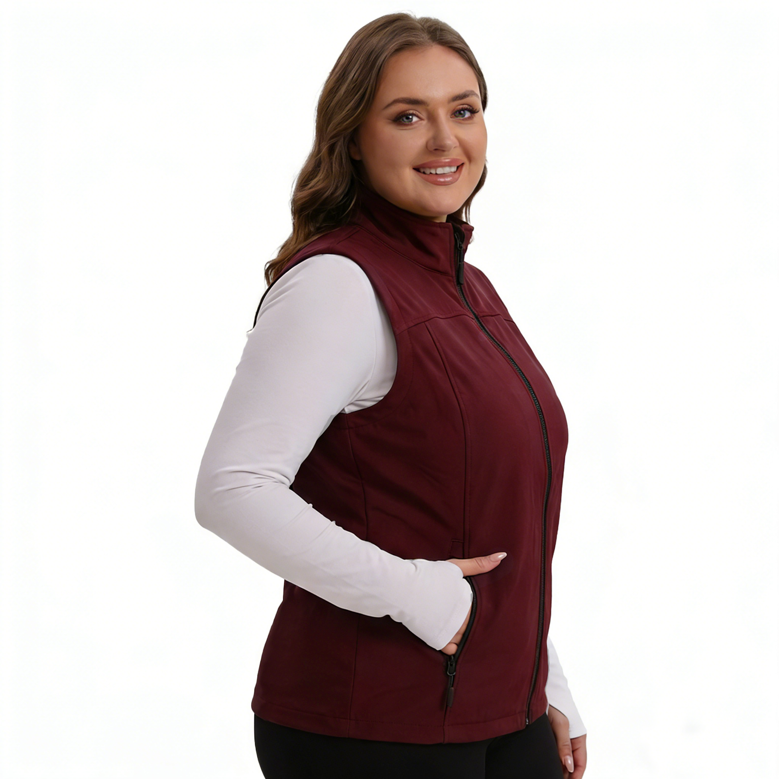 The Fleece-Lined Softshell Vest - Plus Size