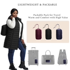 The Mid-Length Hooded Packable Vest - Plus Size