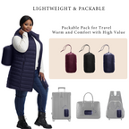 The Mid-Length Hooded Packable Vest - Plus Size