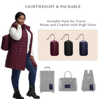 The Mid-Length Hooded Packable Vest - Plus Size