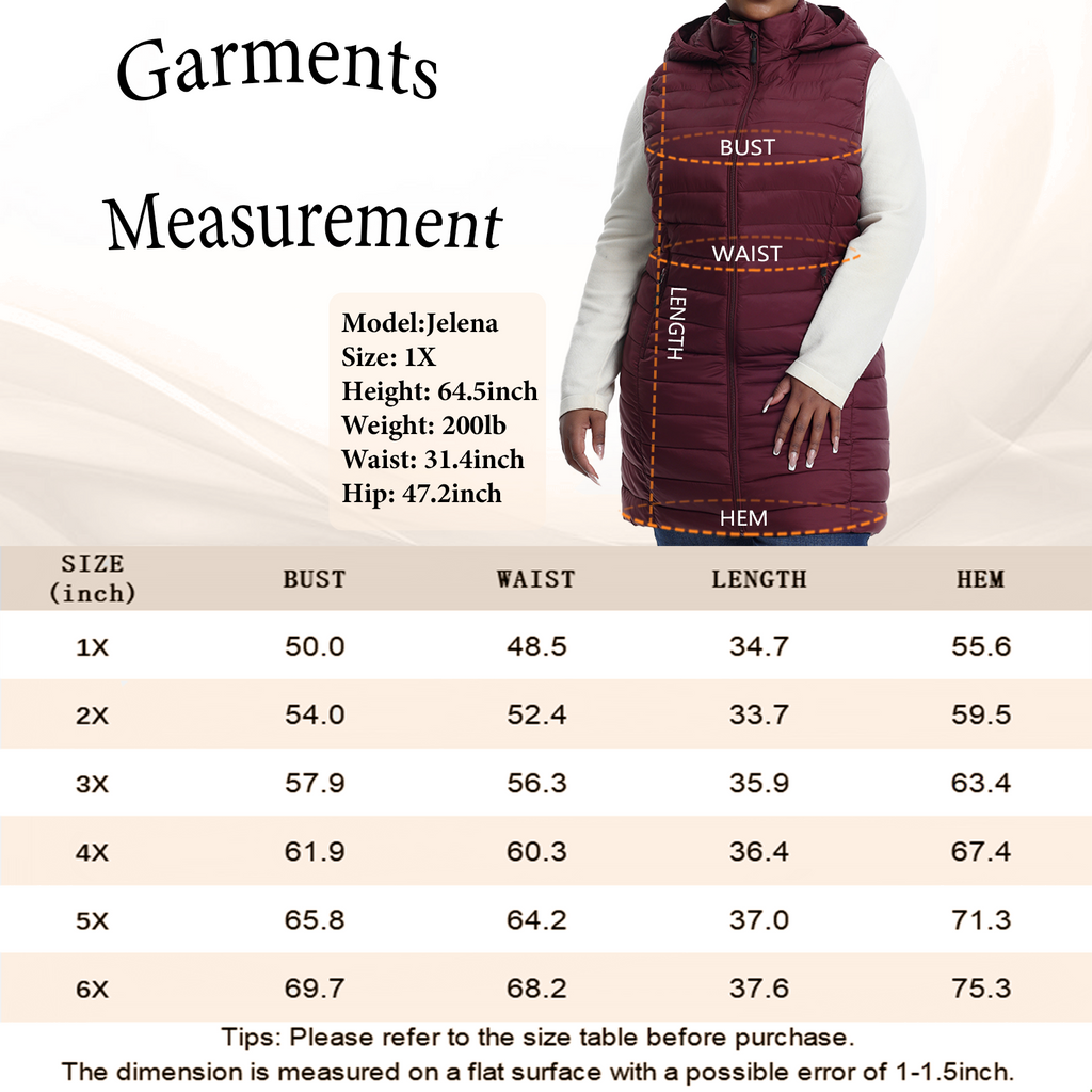 The Mid-Length Hooded Packable Vest - Plus Size