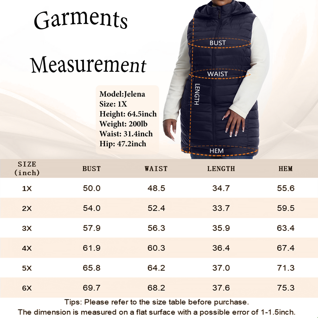 The Mid-Length Hooded Packable Vest - Plus Size