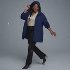 The Mid-length Lightweight Drawstring Windbreaker - Plus Size
