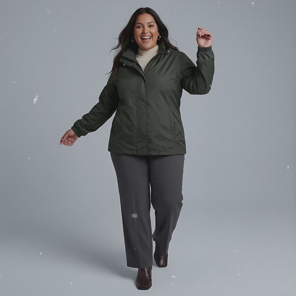 The Stowaway Hood Waterproof Jacket- Plus Size