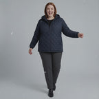 The Hooded Diamond Puffer Jacket - Plus Size