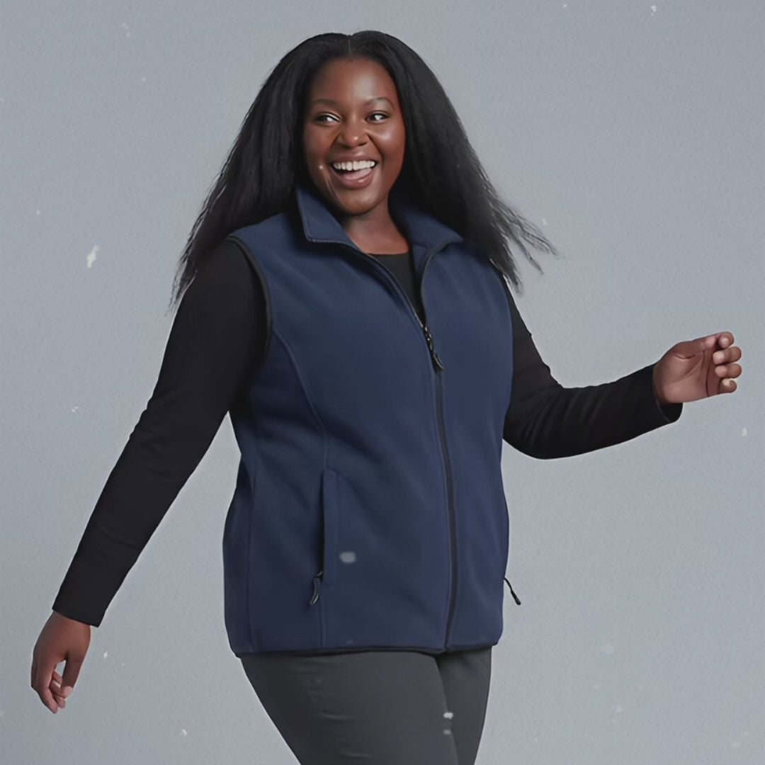 The Ultra-Soft Fleece Zip Vest-Plus Size